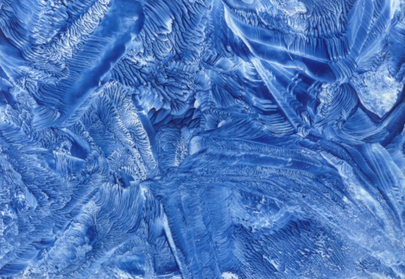 The Big Blue, monochrome encaustic art. Click to return...