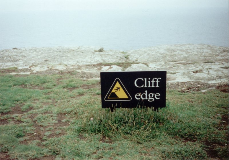 At the Cliff Edge. Click to return...