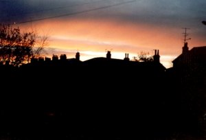 Sunset over Ipswich rooftops. Click to enlarge...